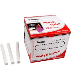 100 pièces de craie blanche sans poussière de haute qualité pour tableau noir scolaire pour enfants