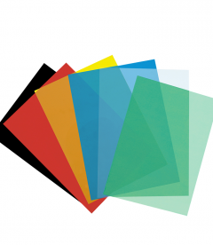 Feuilles de Film PVC Colorées A4 pour Lumières Filtres de Lumière Fluorescente Anti-Rayures Films de Lecture et de Suivi en PVC