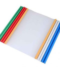 Classeur PVC transparent à glissière en plastique A4