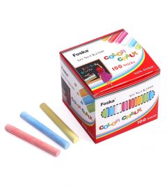 100 pièces de craie colorée sans poussière de haute qualité pour enfants, école, tableau noir